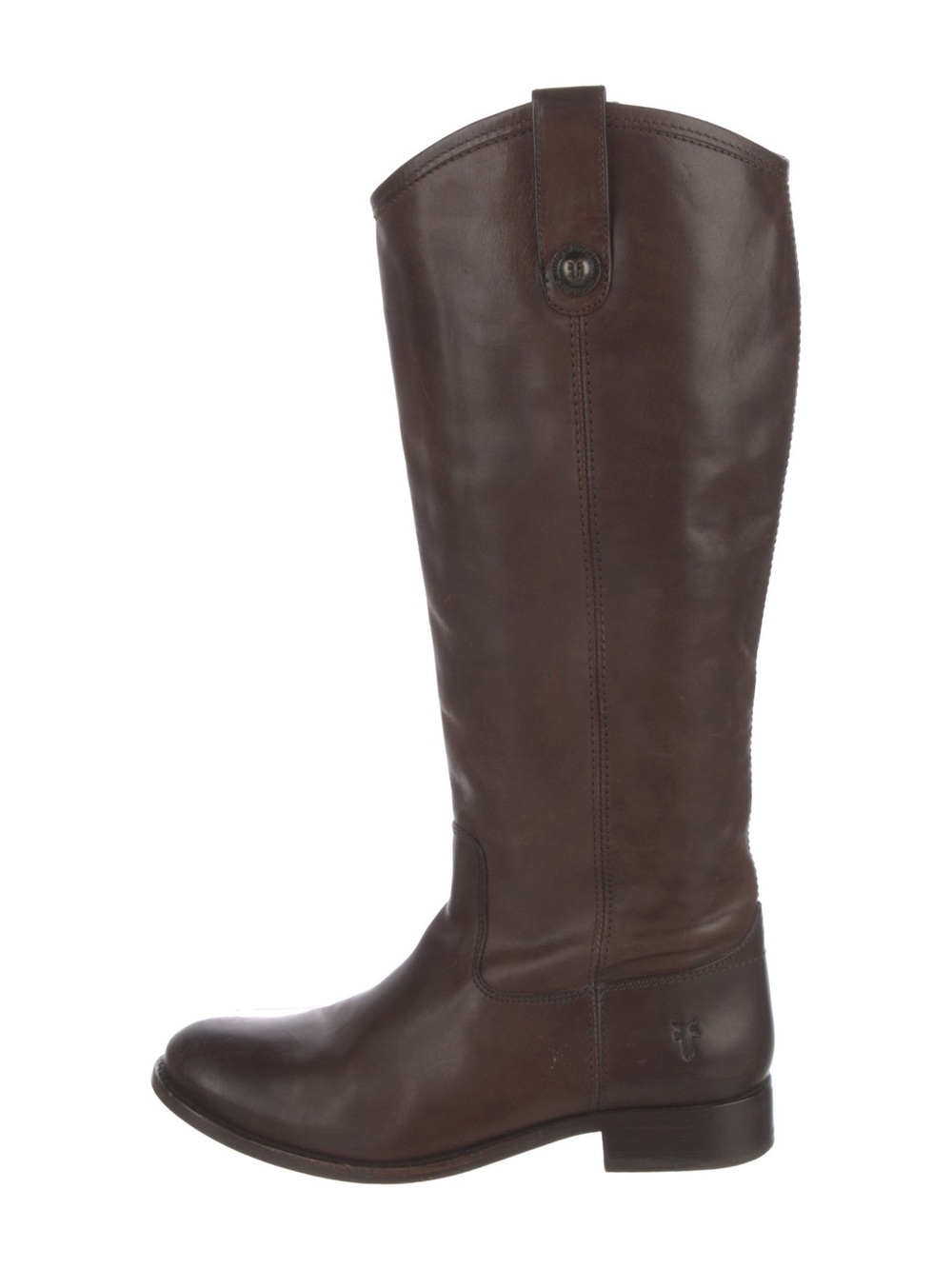 Frye Melissa Button Tall Brown Leather Riding Boots 7.5 Equestrian